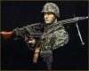 Young Miniatures YM1869 Waffen SS Young Machine Gunner 1944 1/10